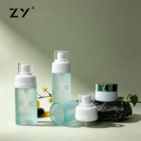 Botol Pompa Vakum Kosmetik Isi Ulang Warna-warni Dapat Disesuaikan, Plastik Buram, Kosong, 15ml 30ml 50ml, Set Lotion Perawatan Kulit