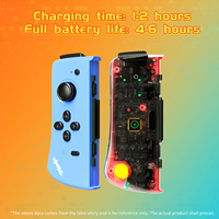 Manette sans fil Joycon RGB privée pour Switch et PC avec bouton Turbo et moteur de vibration