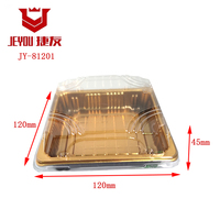 JY-81201 Einweg-quadratische Verpackung Sushi-Tablett mit Deckel Kunststoff Takeout Lebensmittel behälter Verpackungs box