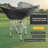 Rangement facile intérieur extérieur pliant en alliage d'aluminium portable basket-ball volley-ball ballon de football chariot avec roues