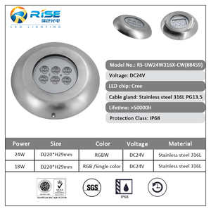 Lampe de <span class=keywords><strong>piscine</strong></span> Multi RGB LED IP68 Acier inoxydable Dimmable Atmosphère Gonflable Cour Pelouse Patio Party Beach Pool Lights - Product Image 3