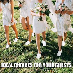 Pantuflas Desechables Suaves Antideslizantes para Invitados, para Viajes, Hotel, Spa, Bodas, Fiestas, Hogar, Felpa de Coral - Product Image 6