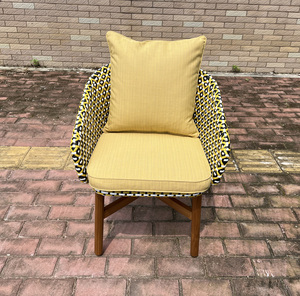 Chaise <span class=keywords><strong>de</strong></span> jardin <span class=keywords><strong>de</strong></span> haute qualité pour usage commercial, en teck et rotin tressé, pour l'extérieur - Product Image 4