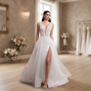 Robe de soirée cocktail sans manches, épaules dénudées, florale, coupe trapèze, antistatique, longueur ras du sol, brodée, ornée de perles et de paillettes, élégante - Product Image 6
