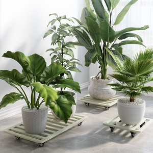 KINNO-Plateau de Pot de Fleurs Mobile <span class=keywords><strong>en</strong></span> Fer Épaissi, Poulie Universelle, Étanche à l'Humidité, Support de Fleurs Extérieur, Meilleur Design - Product Image 4