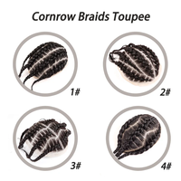 Originea Factory Perruque Homme en Cheveux Brésiliens, Système de Remplacement Capillaire pour Hommes avec Tresses Rasta, Cornrows ou Box Braids