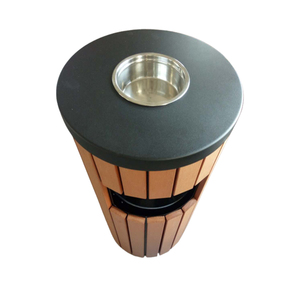 Meuble de rue de 8 gallons en fer et en PVC, poubelle à café en acier pour le <span class=keywords><strong>jardin</strong></span> et le parc - Product Image 3