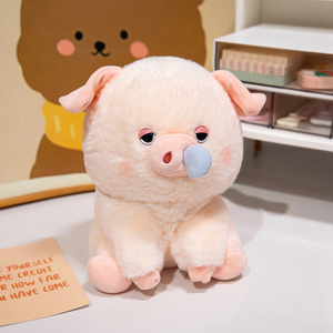 Neuankömmling Soft Pink Snotty Pig Kuscheltier Plüschtiere Puppe Kinder Geschenk Hocken Runny Nose Pig Plüsch tier - Product Image 2