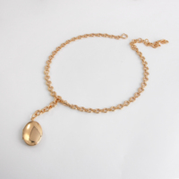 Collier pendentif médaillon photo céleste plaqué or 18 carats, ajustable, pour bijouterie personnalisée, vente en gros, bijoux à breloques, cadeau