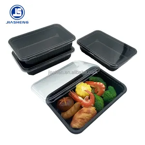 Vỉ dùng một lần hình chữ nhật lò vi sóng nhựa Hộp Ăn Trưa Takeaway container thực phẩm với nắp