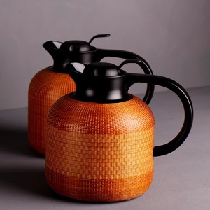 Bamboo Weaving Thermos Flask 304 Stainless Steel Handmade Hot Water Bottle Fashion Chinese Style Water Filling Gift - Product Image 3