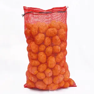 Sac en maille d'emballage en PP, 50x80cm, bois de chauffage de pomme de terre rouge Leno oignon 25kg 10kg