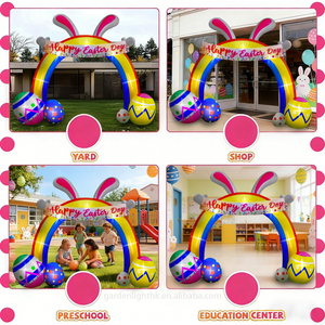 Arco Inflable de Conejo de Pascua de 3 Metros con Luces LED para Decoración de Jardín, Tienda, Centro Educativo y Fiestas - Product Image 4