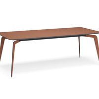Table de conférence longue en bois pour bureau, idéale pour les projets de mobilier de salle de réunion et les bureaux de direction