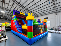 Toboggan gonflable géant avec piscine à jets d'eau, structure de jeu aquatique gonflable, pour extérieur, jardin, usage commercial, PVC robuste pour enfants