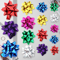 Vente en gros de nœuds en ruban floral mini étoile de 2,5 pouces en polypropylène, personnalisables, lavables, pour emballages cadeaux, Noël