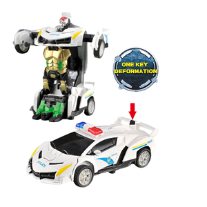 รถตำรวจของเล่นรถแปลงร่างเป็นโลหะโมเดลรถอัลลอยใหม่ล่าสุด - Product Image 1