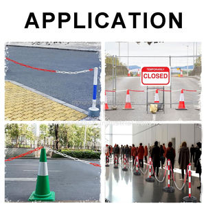 Chaîne de sécurité décorative en plastique résistante aux intempéries pour la gestion des foules sur les allées et les entrées, barrière de clôture à maillons - Product Image 6