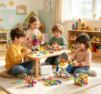 Robot de Construction Magnétique Transformable Édition Deluxe 142 Pièces DIY STEM pour Enfants – Jouet Éducatif pour la Maternelle et la Maison – Vente Flash