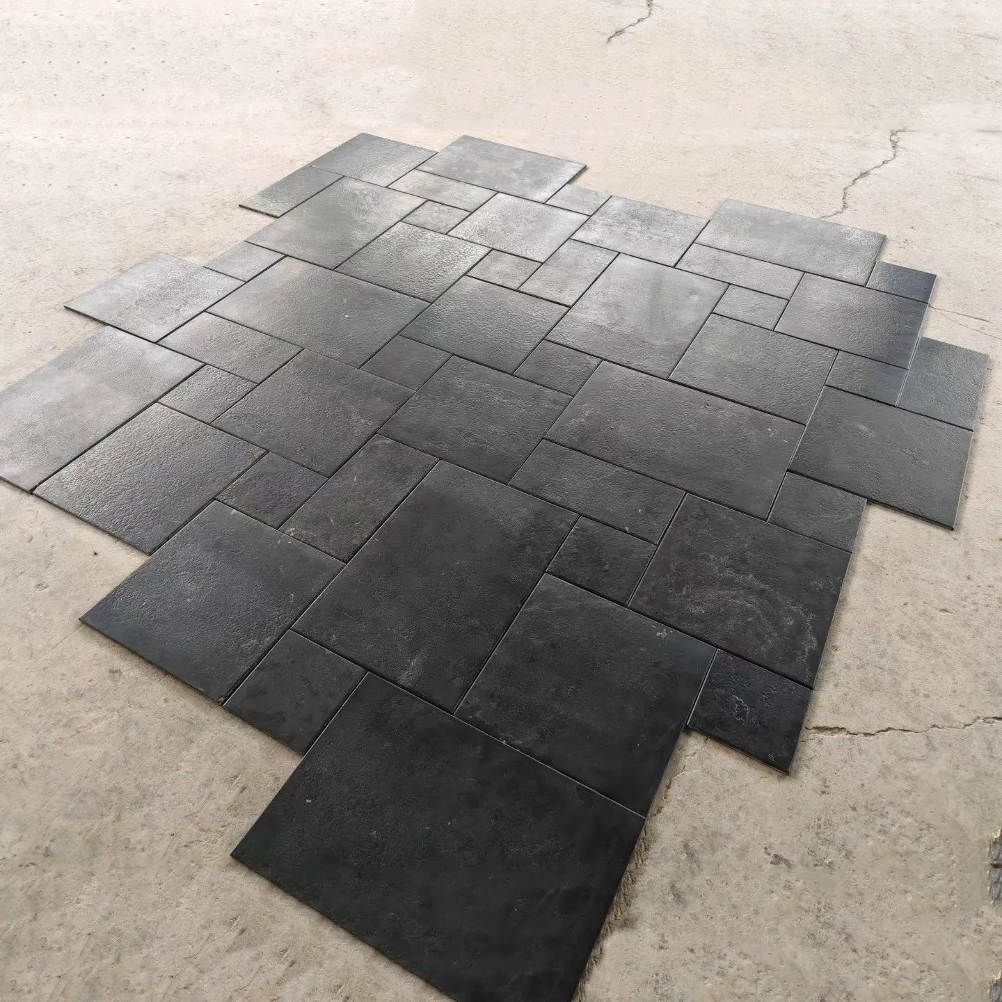 Pietra naturale pietra calcarea nera lastroni bagno pavimentazioni Patio modello francese per Villa rivestimento della parete pavimenti decorativi