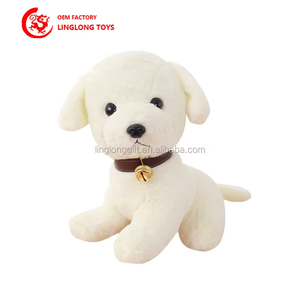 חברה במפעל תמונה מקמע יושב כלב צעצוע ממולא כלב צעצוע עם בובה פעמון - Product Image 4