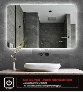Miroir intelligent personnalisé <span class=keywords><strong>de</strong></span> 24*32 pouces au design moderne désembueur <span class=keywords><strong>de</strong></span> <span class=keywords><strong>salle</strong></span> <span class=keywords><strong>de</strong></span> bains avec lumière <span class=keywords><strong>LED</strong></span> étanche avec écran tactile miroir <span class=keywords><strong>de</strong></span> maquillage - Product Image 6
