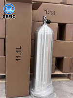 Cylindre de plongée en aluminium certifié CE 6L 7L 11.1L 12L Cylindre de plongée Bouteille de plongée Réservoir d'air