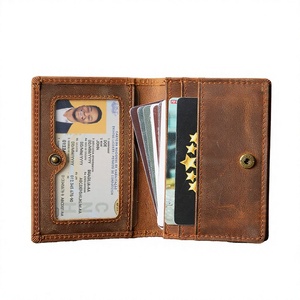 Porte-cartes de visite en cuir pour femmes, porte-cartes court, grande capacité, porte-cartes de crédit, portefeuille à monnaie, fermeture étanche avec fermoirs - Product Image 3
