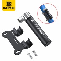 Pompe à vélo compacte BAIMEI en alliage d'aluminium, légère et portable, gonfleur d'air manuel pour valve Schrader et Presta