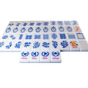 Juego de Mahjong Plegable Portátil de Lujo Estilo Americano, Diseño Moderno Azul, Melamina, Plástico Acrílico, Resistente al <span class=keywords><strong>Agua</strong></span>, Duradero, 4 - Product Image 3