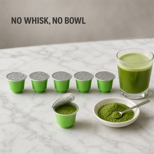 Capsules de matcha japonais pur d'Uji compatibles avec les machines Nespresso originales, dosettes de thé vert biologique sain - Product Image 1