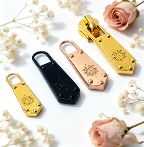 Low Minimum Order <b>Metal</b> Zipper Pull Custom Logo & Shape Factory Direct <b>Metal</b> Zipper Slider for Backpack <b>Suitcase</b> - Product Image 4