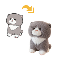 Peluche chaton personnalisée avec logo ODM/OEM – Cadeau commémoratif pour événements, bureau ou festivals