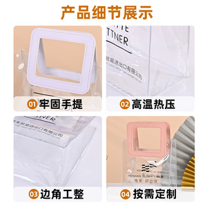 Sac fourre-tout personnalisé en PVC Xuan Ang, transparent, imperméable, élégant, pour mariage, cadeau haut de gamme - Product Image 2