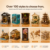 Kit DIY de Rincón de Lectura: Casa Fantasma en Miniatura, Kit 3D Creativo Decorativo para Librería, Rompecabezas 3D para Adultos