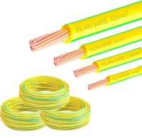Usine jaune et vert mise à la terre fil de cuivre Bv Bvr 1.5mm 2.5mm 4mm 6mm 10mm 16mm fil Flexible PVC isolation CE RoHS