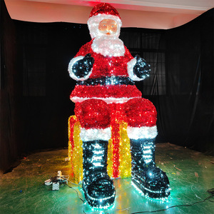 Éclairage de Noël 3D extérieur personnalisé, <span class=keywords><strong>cadre</strong></span> de photomaton lumineux, éclairage LED <span class=keywords><strong>pour</strong></span> affichage photo, sculptures lumineuses <span class=keywords><strong>pour</strong></span> attractions de vacances, motifs lumineux - Product Image 4