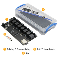 Modul Relay LILYGO T-Relay 5V 8 Saluran, Papan Pengembangan Nirkabel ESP32 WIFI Bluetooth dengan Isolasi Optocoupler untuk Arduino