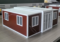 Casa Plegable de Doble Ala Prefabricada de Buena Calidad, Expandible, con Panel Sándwich de Acero, Tamaño Personalizable de 20 pies