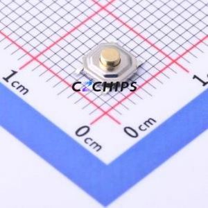 YTS1H0051DMG00 Tactile Switch SMD-4P,5.2x5.2mm Switch Single Pole Single Throw Round Button 1.6N Vertical Mount - Product Image 1