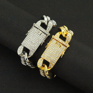 Trendy Man Style <b>Set</b> <b>Bracelet</b> Cuban Chain <b>Bracelet</b> Domineering and Cool Full Wide <b>Bracelet</b> Jewelry Tanjing - Product Image 2