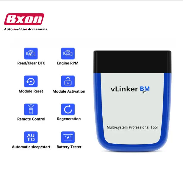 VLINKER BM V2.2 BLE 3.0 ELM327 BT3.0 OBD2 II 코드 리더 진단 도구