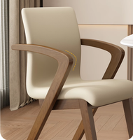 Chaise de salle à manger en cuir moderne, légère, durable et confortable pour la maison, le bureau, l'appartement et la restauration