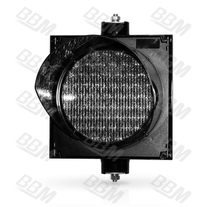 Feu de signalisation solaire LED clignotant rouge et jaune de 200 mm (8 pouces) avec lentille en toile d'araignée - Product Image 4