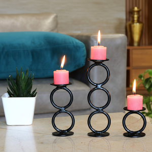 Handcrafted Set Of 3 Metal <b>Black</b> <b>Candle</b> <b>Holder</b> Tabletop For Home Decorative Christmas Wedding Decoration <b>Candle</b> <b>Holder</b> - Product Image 1