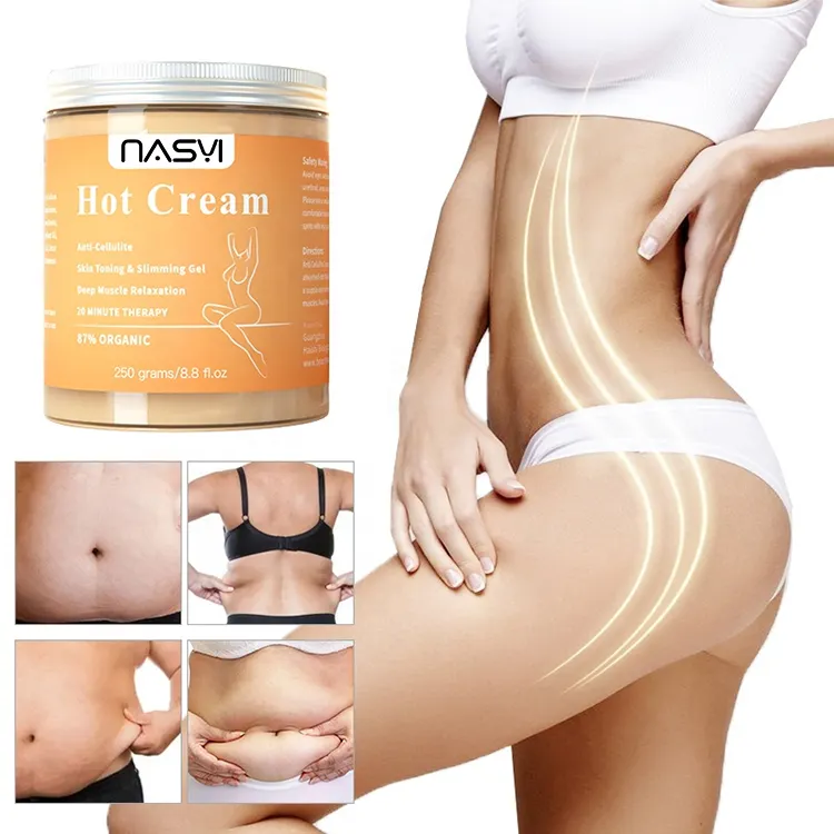 Private Label Fast Weight Loss Body Schlankheit creme Anti Cellulite Massage Gel Body Waist Zunehmende Schweiß Fett verbrennung Hot Cream