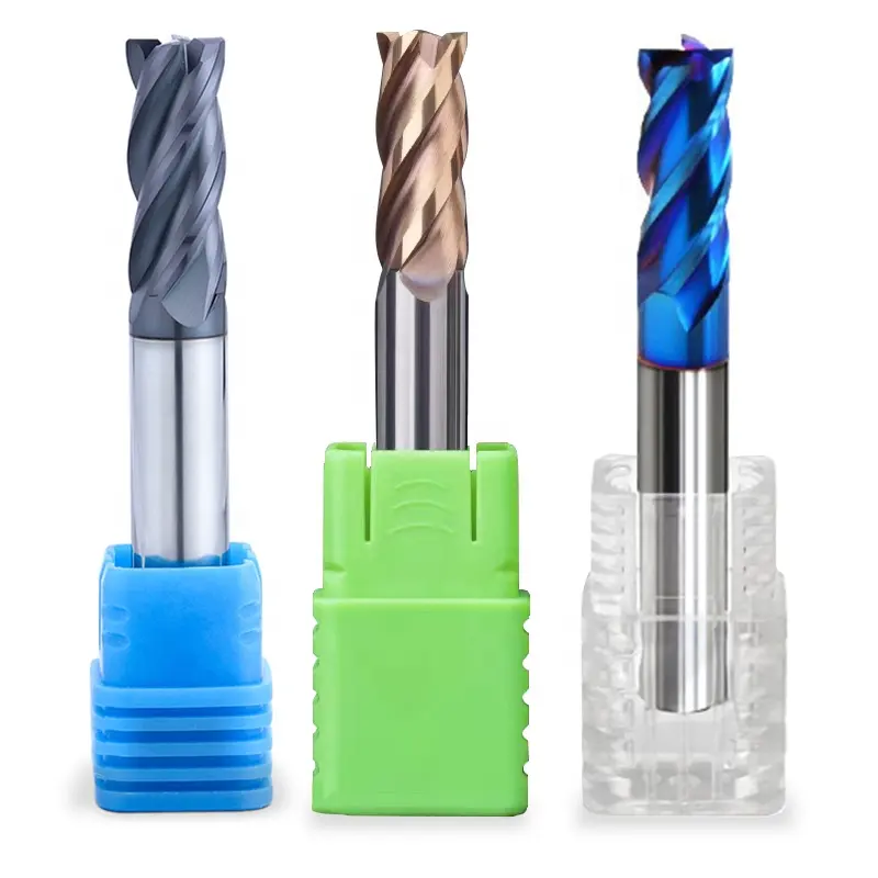 4F rắn Carbide endmill CNC phay Cutter Router bits cho kim loại vuông phẳng mặt End Mill HRC 45/55/65/70