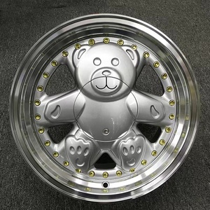 Commercio all'ingrosso 15 x8j ET 25 4 x10 0/114.3 argento modificato Little bear ruote per autovetture per Mini auto mags 5 x100/114.3 - Product Image 4