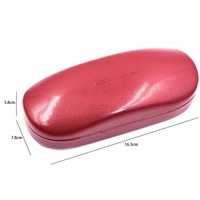 Bestclean Étuis à lunettes rigides en cuir brillant Logo personnalisé Mallette de rangement pour lunettes de vue en métal