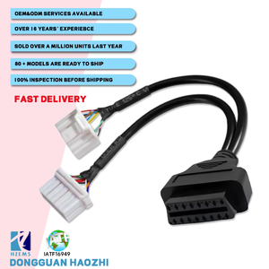 OBDII to J1939直角Yケーブル女性D & 男性Dコネクタ診断ツール2年保証自動車ワイヤーハーネス付き - Product Image 1